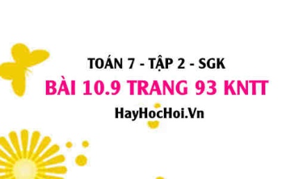 Bài 10.9 trang 93 Toán 7 Tập 2 Kết nối tri thức